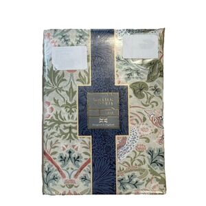 WILLIAM MORRIS Strawberry Thief  Floral 3PC QUEEN Duvet Cover Set NWT